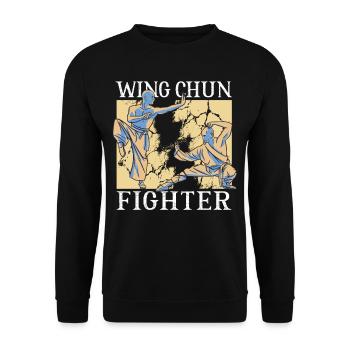 Wing Chun Fighter Arts Martiaux Arts Martiaux Entraîneur - Sweat-shirt Unisexe - noir - Devant - Alina (178cm) & Michal (187cm)