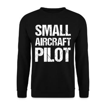 Small Aircraft Pilot Light Aircraft Private Aircraft - Unisex Sweatshirt - black - Front - Alina (178cm) & Michal (187cm)