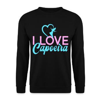 J’adore Capoeira Hobby Arts Martiaux Brésiliens - Sweat-shirt Unisexe - noir - Devant - Alina (178cm) & Michal (187cm)