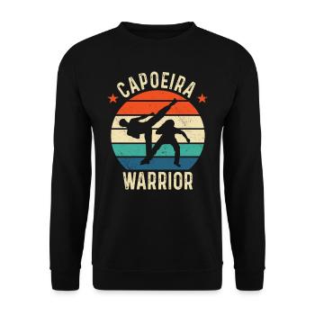 Capoeira Krieger Kampfsport Hobby Brasilianisch - Unisex Pullover - Schwarz - Vorne - Alina (178cm) & Michal (187cm)