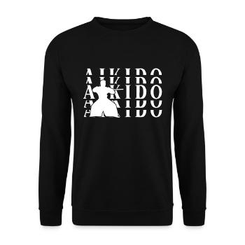 Aikido Martial Arts Martial Arts Fighter Lovers - Unisex Sweatshirt - black - Front - Alina (178cm) & Michal (187cm)