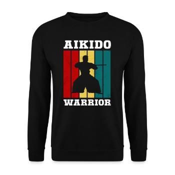 Aikido Warrior Martial Arts Fighter Martial Arts - Unisex Sweatshirt - black - Front - Alina (178cm) & Michal (187cm)