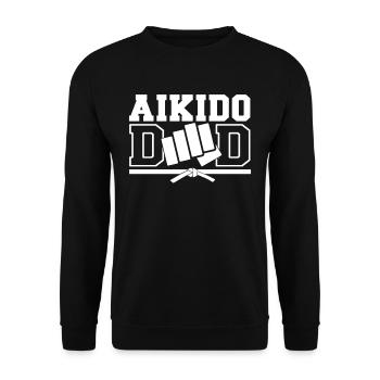 Aikido Father Martial Arts Martial Arts Fighter - Unisex Sweatshirt - black - Front - Alina (178cm) & Michal (187cm)