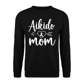 Aïkido Mère Arts Martiaux Combattant Arts Martiaux Arts Martiaux - Sweat-shirt Unisexe - noir - Devant - Alina (178cm) & Michal (187cm)