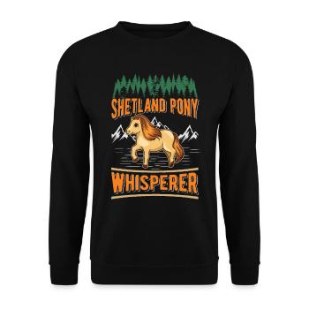 Shetland Pony Flüsterer Shetland Pony Whisperer - Sweat-shirt Unisexe - noir - Devant - Alina (178cm) & Michal (187cm)