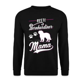 Meilleur St. Bernard Mama - Sweat-shirt Unisexe - noir - Devant - Alina (178cm) & Michal (187cm)