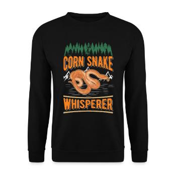 Kornnatter Flüsterer Corn Snake Whisperer - Unisex Sweatshirt - black - Front - Alina (178cm) & Michal (187cm)