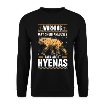 Peut parler spontanément de Hyènes Hyène - Sweat-shirt Unisexe - noir - Devant - Alina (178cm) & Michal (187cm)