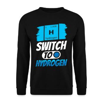 Switching to Hydrogen Energy Element Hydrogen - Unisex Sweatshirt - black - Front - Alina (178cm) & Michal (187cm)