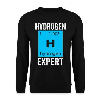 Hydrogen Expert Element Energy Hydrogen - Unisex Sweatshirt - black - Front - Alina (178cm) & Michal (187cm)