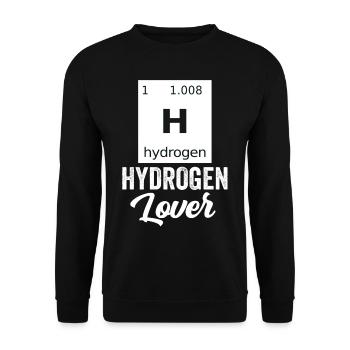 Hydrogen Lover Element Hydrogen Energy - Unisex Sweatshirt - black - Front - Alina (178cm) & Michal (187cm)