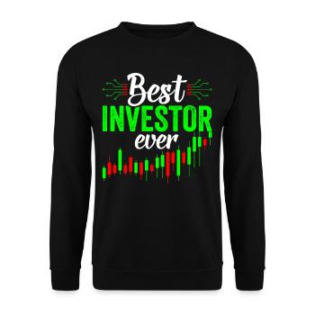 Bester Investor Aller Zeiten Anleger Investieren - Unisex Pullover - Schwarz - Vorne - Alina (178cm) & Michal (187cm)