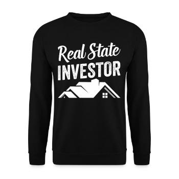 Real Estate Investor Real Estate Investor Investors - Unisex Sweatshirt - black - Front - Alina (178cm) & Michal (187cm)
