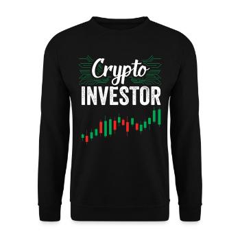 Crypto Investor Crypto Invest Investors - Unisex Sweatshirt - black - Front - Alina (178cm) & Michal (187cm)