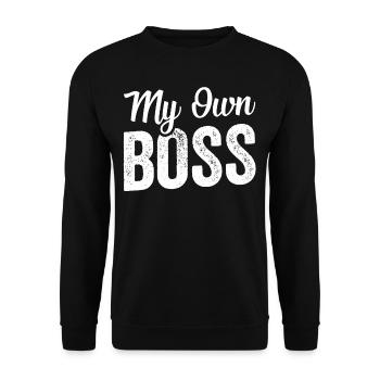 My Own Boss Freelancer Self-employed - Unisex Sweatshirt - black - Front - Alina (178cm) & Michal (187cm)
