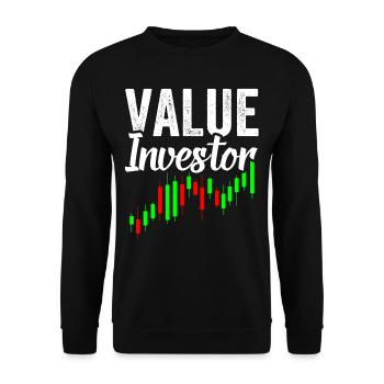 Value Investor Financier Invest Investors - Unisex Sweatshirt - black - Front - Alina (178cm) & Michal (187cm)