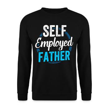 Self-employed father Freelancer Self-employed - Unisex Sweatshirt - black - Front - Alina (178cm) & Michal (187cm)