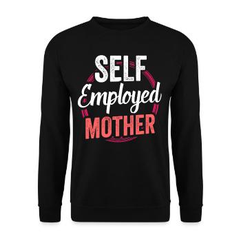 Self-employed mother Freelancer Self-employed - Unisex Sweatshirt - black - Front - Alina (178cm) & Michal (187cm)
