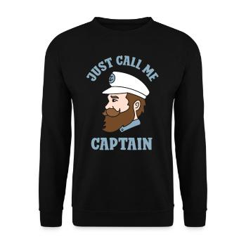 Appelez-moi simplement capitaine bateau bateau bateau - Sweat-shirt Unisexe - noir - Devant - Alina (178cm) & Michal (187cm)