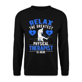 Physiotherapist Physiotherapy Physio - Unisex Sweatshirt - black - Front - Alina (178cm) & Michal (187cm)