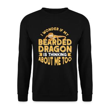 Dragon barbu Cadeau Dragon barbu - Sweat-shirt Unisexe - noir - Devant - Alina (178cm) & Michal (187cm)