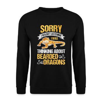 Dragon barbu Cadeau Dragon barbu - Sweat-shirt Unisexe - noir - Devant - Alina (178cm) & Michal (187cm)