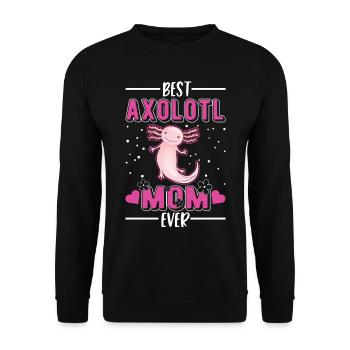 Meilleur Axolotl Maman Ever Axolotl Mama - Sweat-shirt Unisexe - noir - Devant - Alina (178cm) & Michal (187cm)