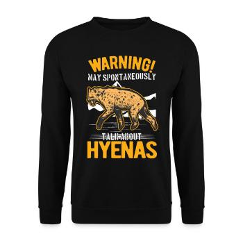 Peut parler spontanément de Hyènes Hyène - Sweat-shirt Unisexe - noir - Devant - Alina (178cm) & Michal (187cm)