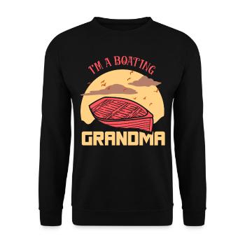 Je suis une grand-mère plaisancier bateau - Sweat-shirt Unisexe - noir - Devant - Alina (178cm) & Michal (187cm)
