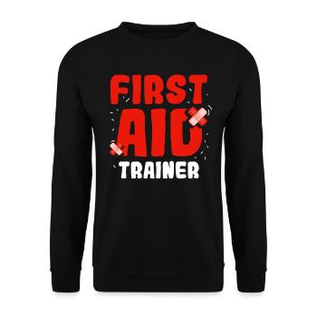 Instructeur de secourisme Mesures immédiates Cours Enseignant - Sweat-shirt Unisexe - noir - Devant - Alina (178cm) & Michal (187cm)