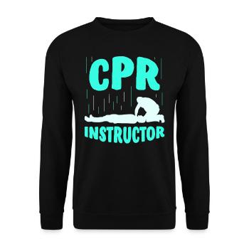 Erste Hilfe Kurs Leiter Lehrer Sofortmaßnahmen - Unisex Pullover - Schwarz - Vorne - Alina (178cm) & Michal (187cm)