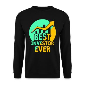 Best Investor Ever Invest Investors - Unisex Sweatshirt - black - Front - Alina (178cm) & Michal (187cm)