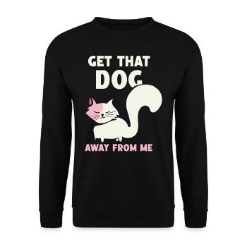 Take the dog away from me cat lover cat - Unisex Sweatshirt - black - Front - Alina (178cm) & Michal (187cm)