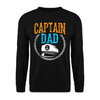 Capitaine Papa Bateau Bateau Bateau Voilier - Sweat-shirt Unisexe - noir - Devant - Alina (178cm) & Michal (187cm)