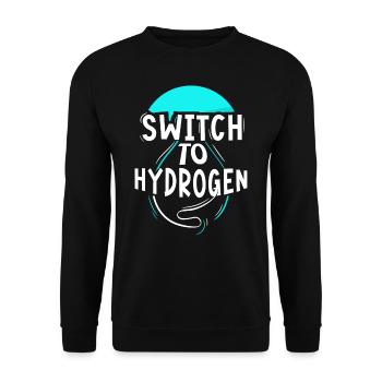 Switching to Hydrogen Element Energy Hydrogen - Unisex Sweatshirt - black - Front - Alina (178cm) & Michal (187cm)