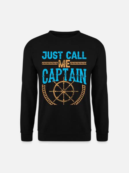 Nenn Mich Einfach Kapitän Boot Bootfahren Schiff - Unisex Pullover - Schwarz