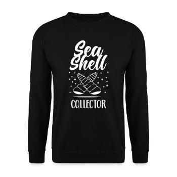 Shell Collector Shell Collector Collect shells - Unisex Sweatshirt - black - Front - Alina (178cm) & Michal (187cm)