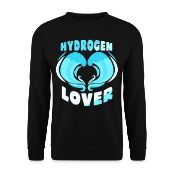 Hydrogen Lover Energy Element Hydrogen - Unisex Sweatshirt - black - Front - Alina (178cm) & Michal (187cm)
