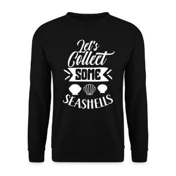 Let's Collect Shells Shell Collector Shell - Unisex Sweatshirt - black - Front - Alina (178cm) & Michal (187cm)