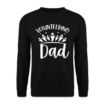 Volunteer Father Profession Voluntary Volunteer - Unisex Sweatshirt - black - Front - Alina (178cm) & Michal (187cm)