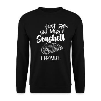 Nur Noch Eine Muschel Ich Verspreche Es Muscheln - Unisex Pullover - Schwarz - Vorne - Alina (178cm) & Michal (187cm)