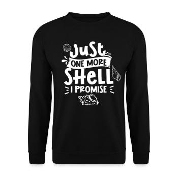 Une seule coquille de plus promise pour collecter des coquilles - Sweat-shirt Unisexe - noir - Devant - Alina (178cm) & Michal (187cm)