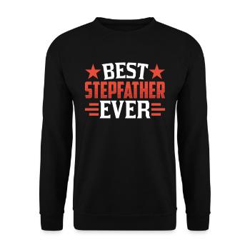 Bester Stiefvater Aller Zeiten Stepdad Stiefpapa - Unisex Pullover - Schwarz - Vorne - Alina (178cm) & Michal (187cm)