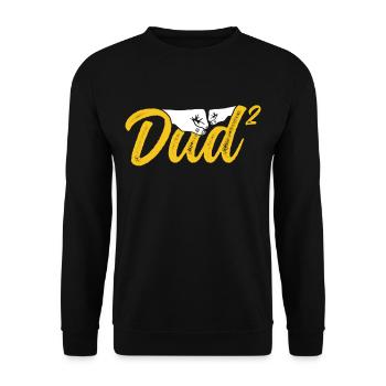 Vater Von Zwei Kindern Vater Tag Papi Papa - Unisex Pullover - Schwarz - Vorne - Alina (178cm) & Michal (187cm)