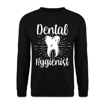 Dental Hygienists Dentist Dental Hygiene Team - Unisex Sweatshirt - black - Front - Alina (178cm) & Michal (187cm)