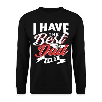 J’ai le meilleur père papa de tous les temps - Sweat-shirt Unisexe - noir - Devant - Alina (178cm) & Michal (187cm)