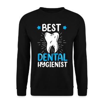 Best Dental Hygienist Dentist Dental Hygiene - Unisex Sweatshirt - black - Front - Alina (178cm) & Michal (187cm)