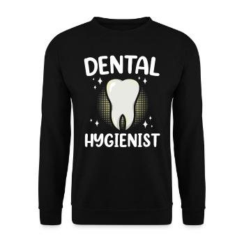 Dental Hygienist Team Dentist Dental Hygiene - Unisex Sweatshirt - black - Front - Alina (178cm) & Michal (187cm)