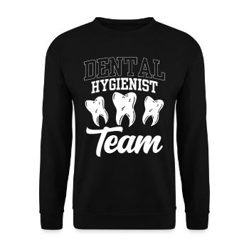 Dental Hygienist Team Dental Hygiene Dentist - Unisex Sweatshirt - black - Front - Alina (178cm) & Michal (187cm)