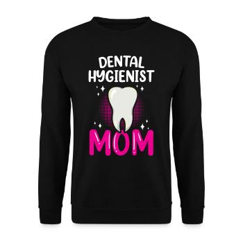 Hygiéniste dentaire Mama Dentiste Hygiéniste dentaire - Sweat-shirt Unisexe - noir - Devant - Alina (178cm) & Michal (187cm)